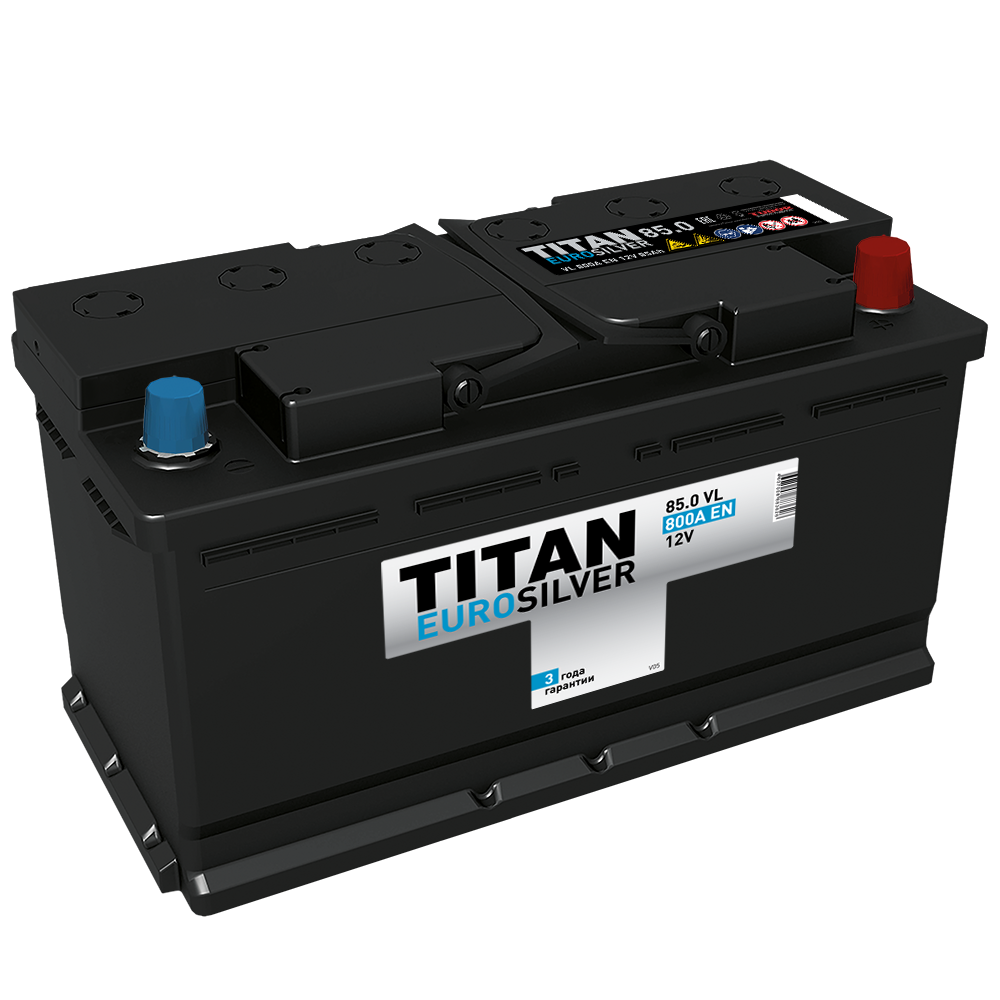 Аккумулятор Аккумулятор TITAN EUROSILVER 6CT-85.0 VL (низкая)