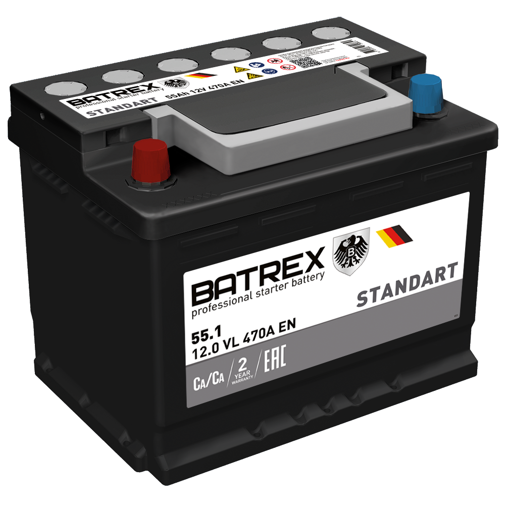 Аккумулятор Аккумулятор Batrex STANDART 6СТ-55.1 VL