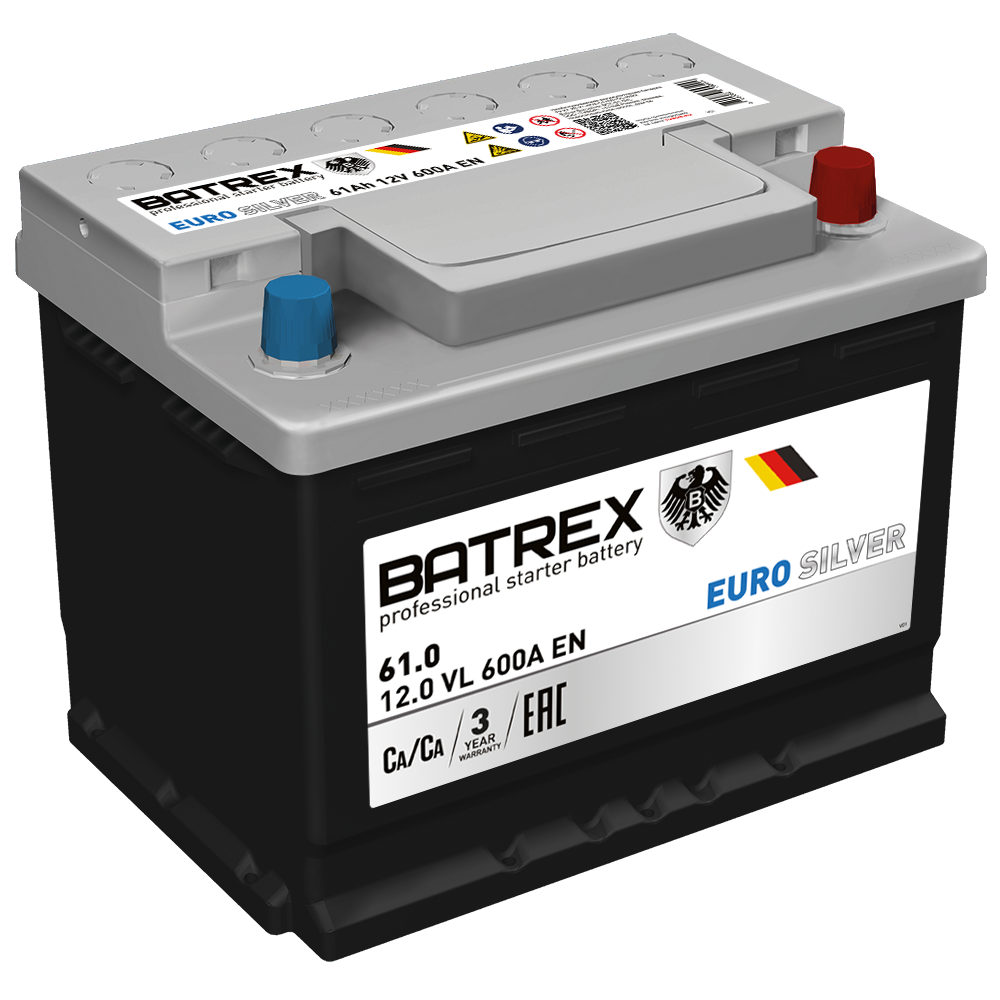 Аккумулятор Аккумулятор Batrex EUROSILVER 6СТ-61.0 VL