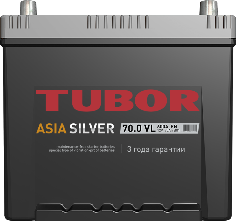 Аккумулятор Аккумулятор TUBOR ASIASILVER 6СТ-70.0 VL B01