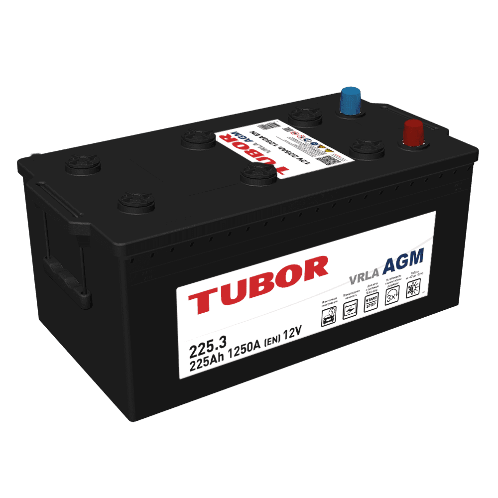 Аккумулятор TUBOR AGM 6СТ-225.3 VRLA - Tubor - производитель АКБ для авто