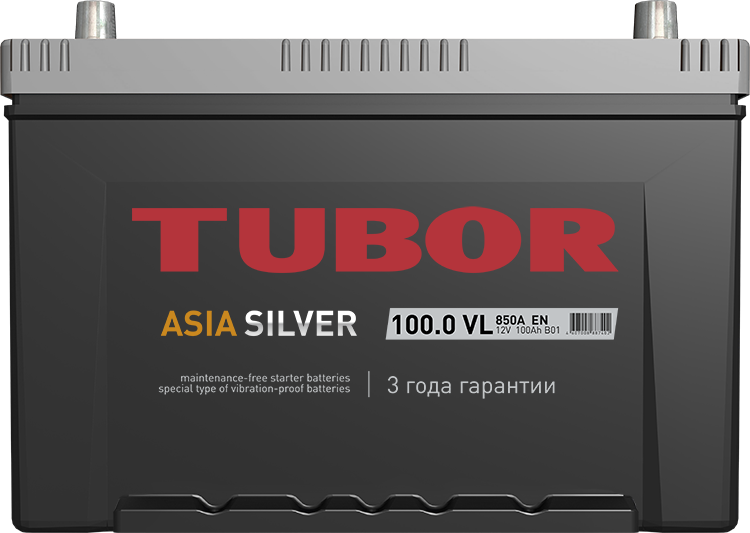 Аккумулятор Аккумулятор TUBOR ASIASILVER 6СТ-100.0 VL B01