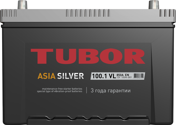 Аккумулятор Аккумулятор TUBOR ASIASILVER 6СТ-100.1 VL B01