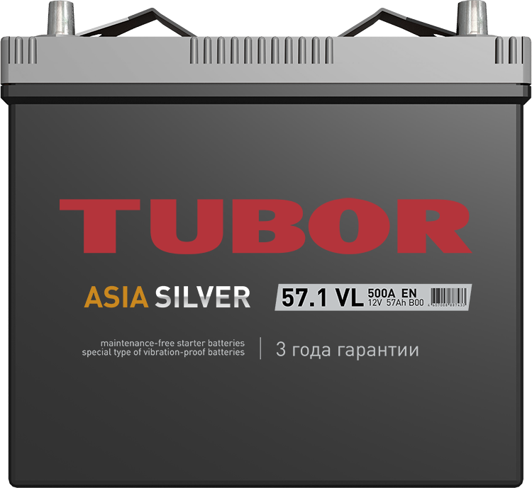 Аккумулятор Аккумулятор TUBOR ASIASILVER 6СТ-57.1 VL B00