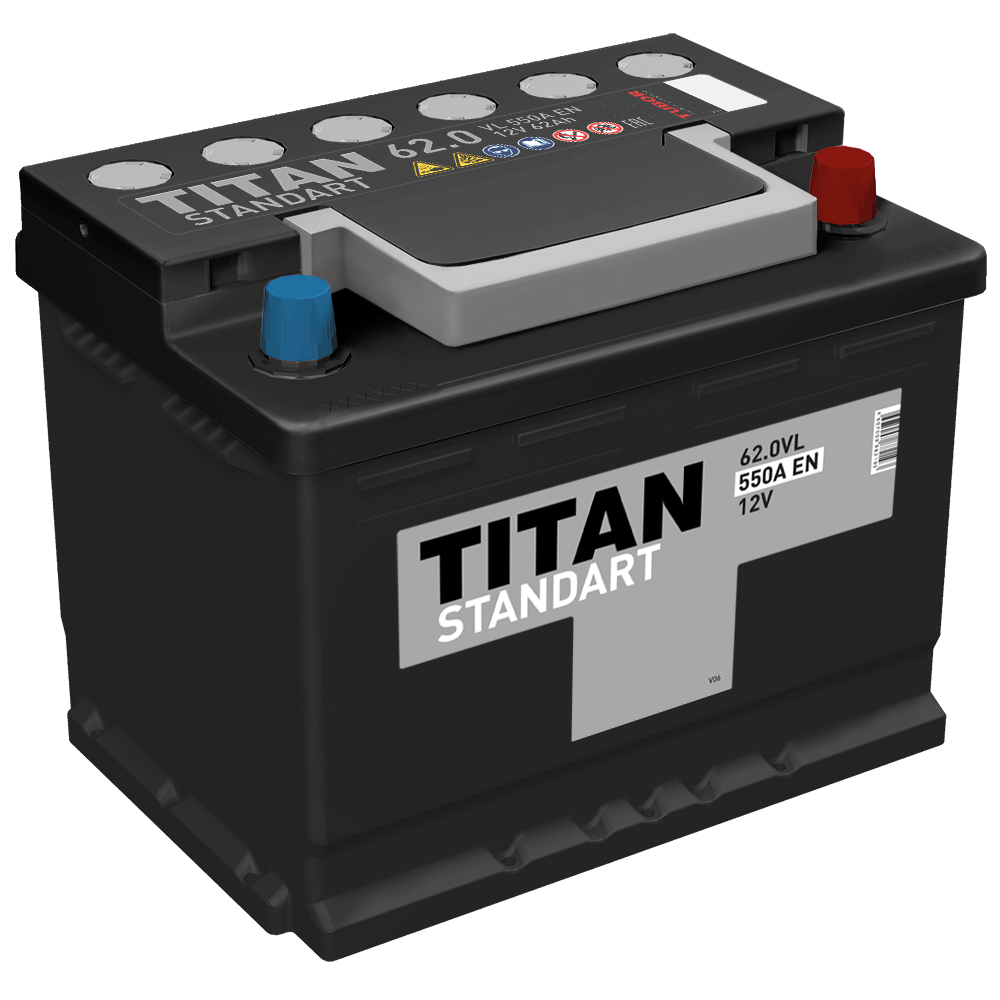 Аккумулятор Аккумулятор TITAN STANDART 6CT-62.0 VL