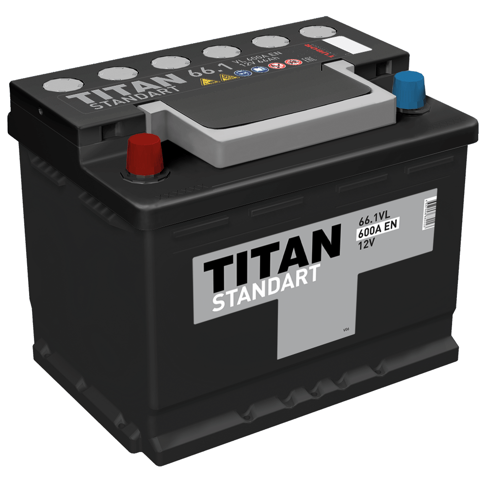 Аккумулятор Аккумулятор TITAN STANDART 6CT-66.1 VL