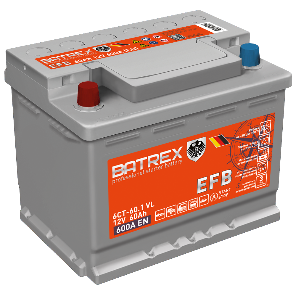 Аккумулятор Аккумулятор Batrex EFB 6СТ-60.1 VL