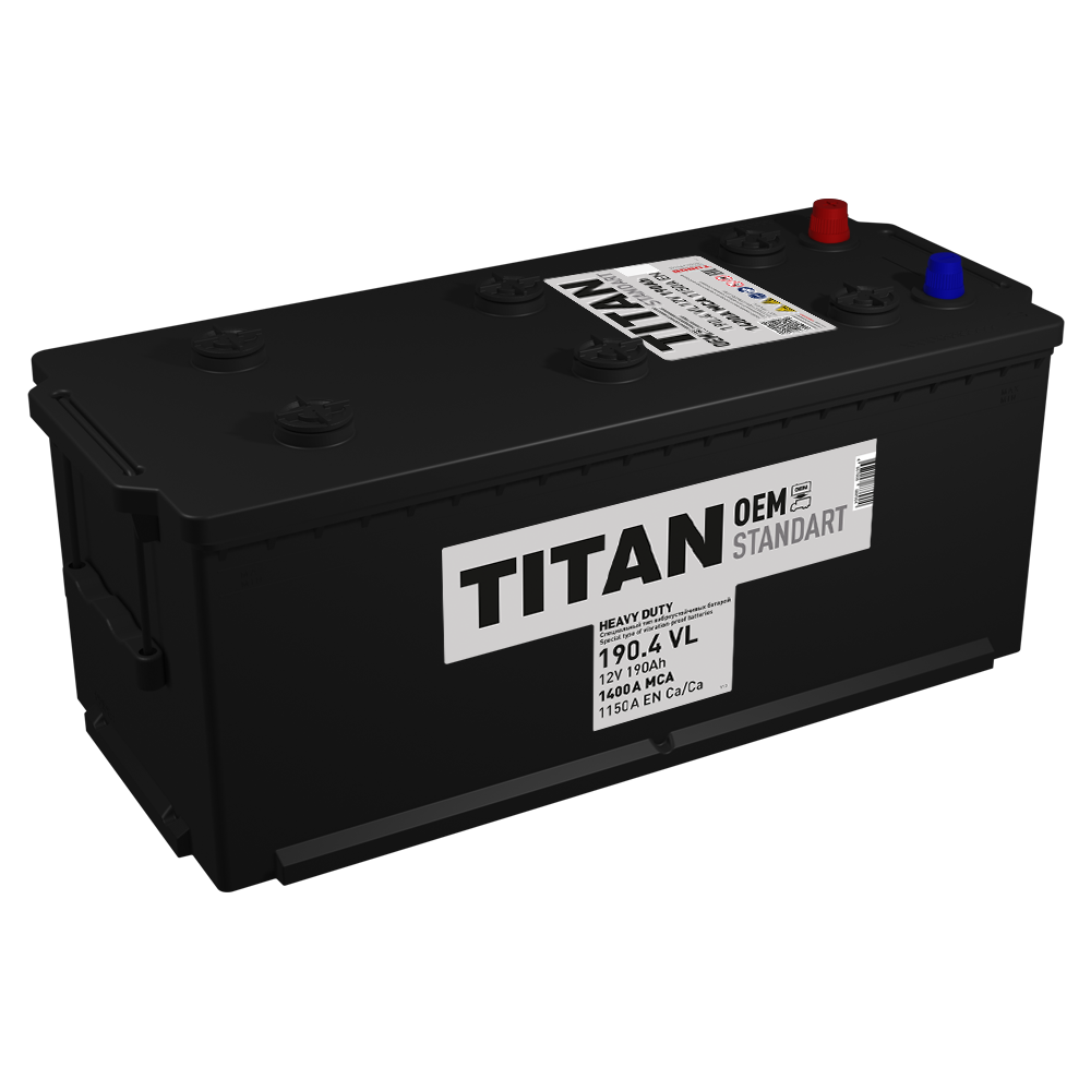 Аккумулятор Аккумулятор TITAN STANDART 6СТ-190.4 VL