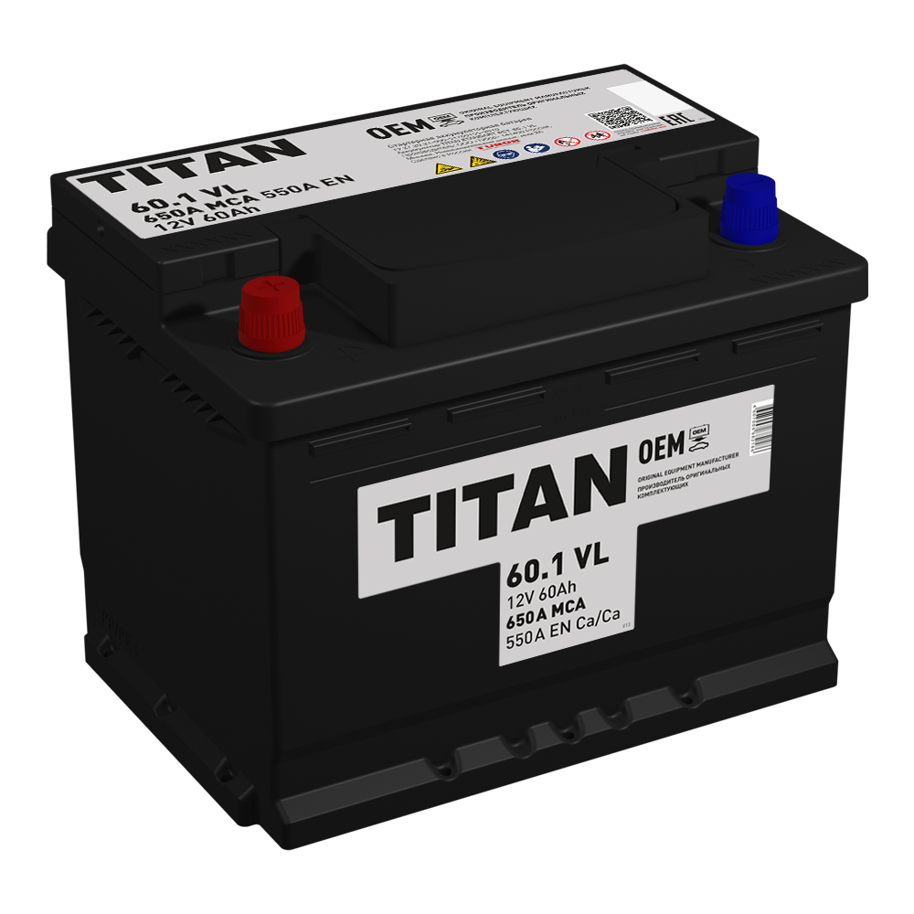Аккумулятор Аккумулятор TITAN STANDART 6CT-60.1 VL