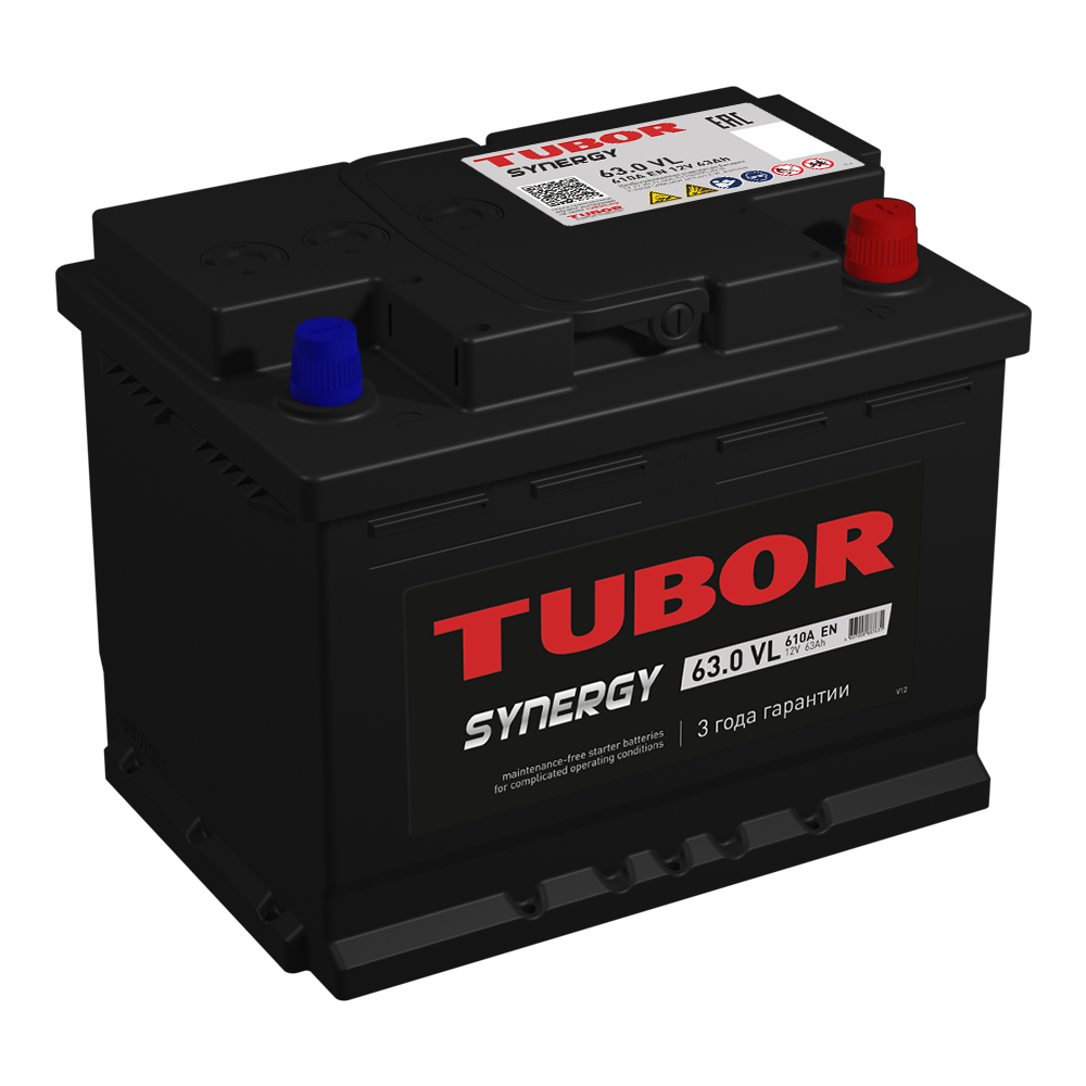 Аккумулятор Аккумулятор TUBOR SYNERGY 6СТ-63.0 VL kamina