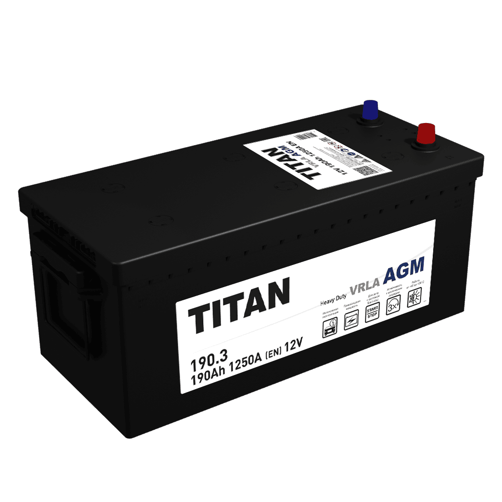 Аккумулятор Аккумулятор TITAN AGM 6СТ-190.3 VRLA