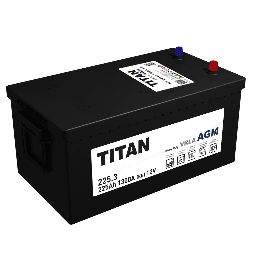 Аккумулятор Аккумулятор TITAN AGM 6СТ-225.3 VRLA