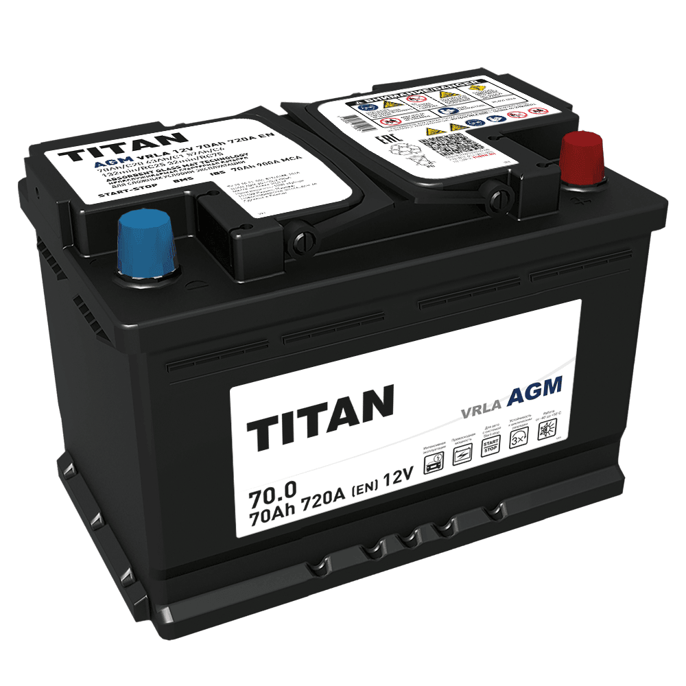 Аккумулятор Аккумулятор TITAN AGM 6СТ-70.0  VRLA