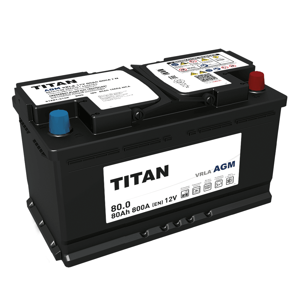 Аккумулятор Аккумулятор TITAN AGM 6СТ-80.0   VRLA L4