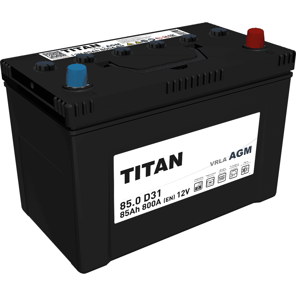 Аккумулятор Аккумулятор TITAN AGM 6СТ-85.0 VRLA D31 B00