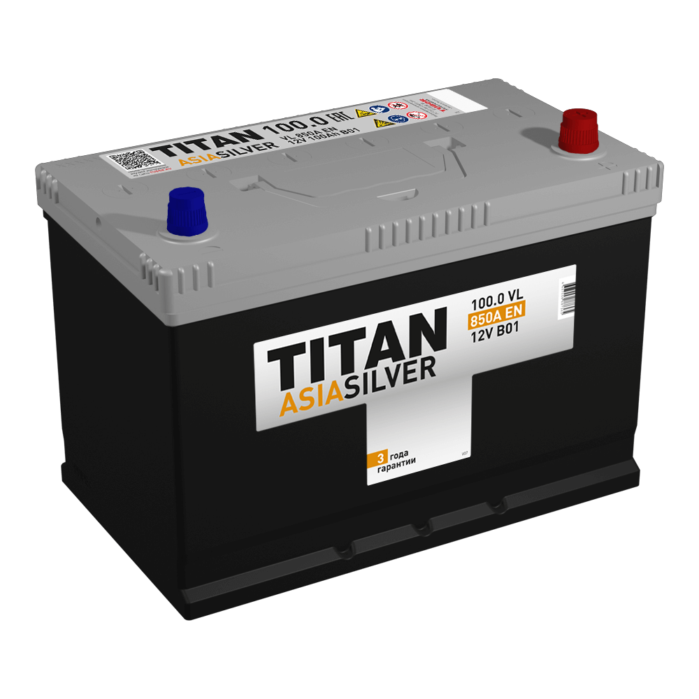 Аккумулятор Аккумулятор TITAN ASIASILVER 6СТ-100.0 VL B01