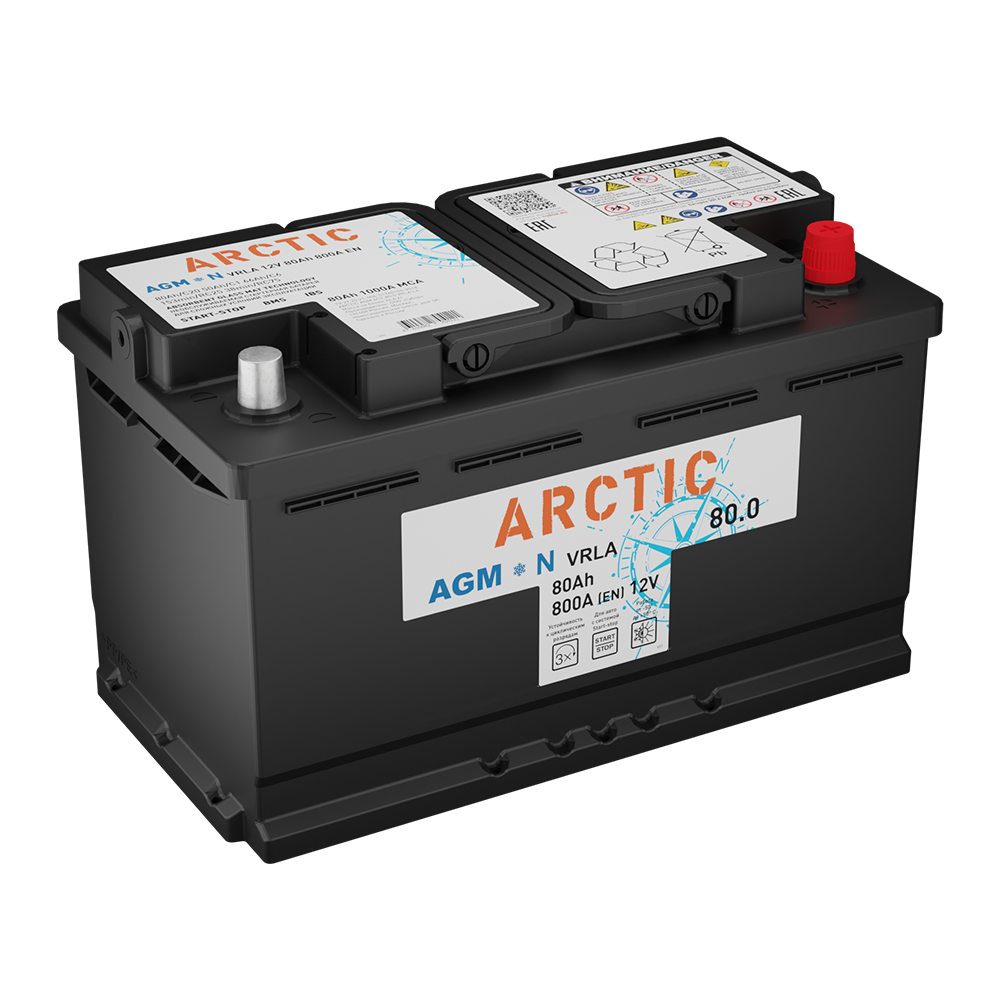Аккумулятор Аккумулятор ARCTIC AGM 6СТ-80.0 VRLA L4
